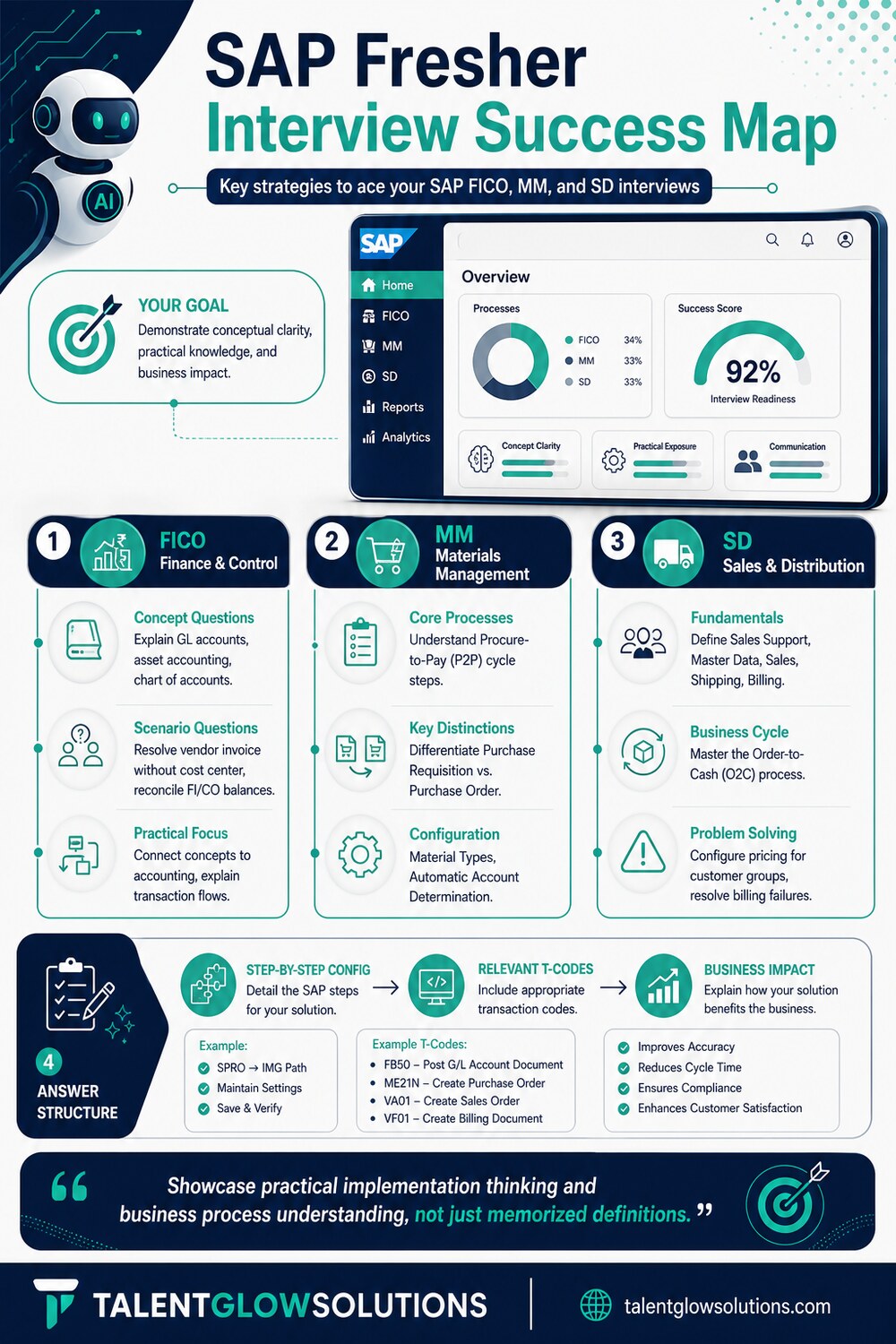 Infographic: SAP Fresher Interview Success Map