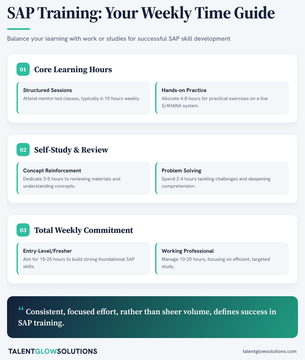 Infographic: SAP Training: Your Weekly Time Guide